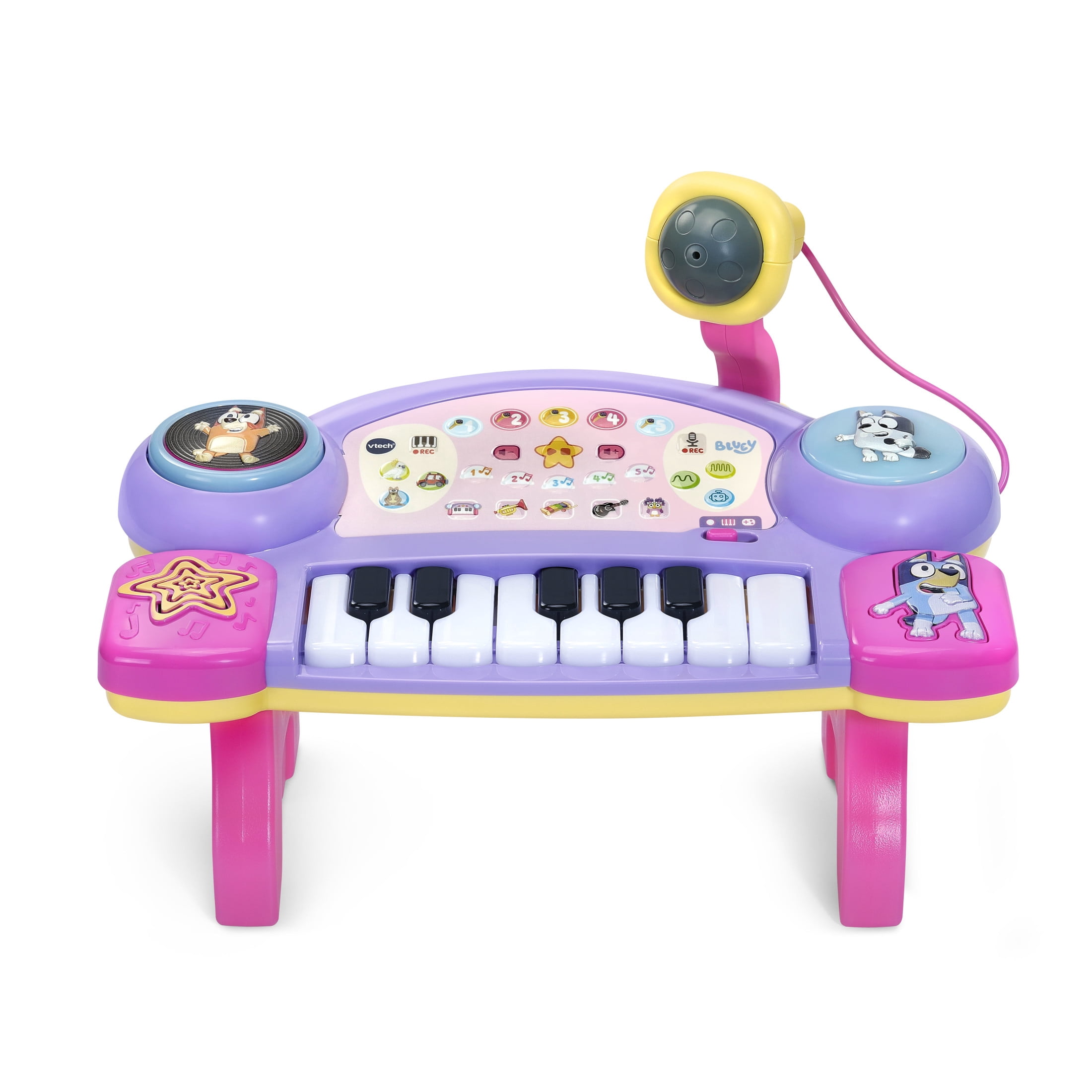 VTech Bluey Keyboard With Light-Up Keys and Musical Instruments