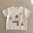 thumbnail image 4 of Bobifish Toddler Boys Short Sleeve Crew Neck T-Shirts Lovely Puppy With Umbrella Graphic Print Summer Daily Wear Casual Kids Tops, 4 of 5