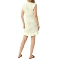 thumbnail image 3 of Allegra K Women's Casual Round Neck Midi Ruffled Knit Dresses, 3 of 5
