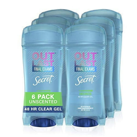 Secret Outlast Unscented Clear Gel Female Antiperspirant & Deodorant, 2.6 Oz