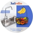 thumbnail image 2 of Auledio Metal Fruit Basket Bowl with Banana Tree, Freestanding Bowl for Kitchen (Bronze), 2 of 7