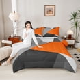 thumbnail image 4 of Castle Fairy Geometric Triangle Full Size Comforter Sets,Vintage Mid Century Bedding Sets, 4 of 8
