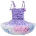 thumbnail image 4 of Gubotare Toddler Prom Dresses Toddler Girls Princess Tutu Dress Ruffled Sleeve A-Line Vintage Tulle Girl Solid Dresses for Party 4T 5T (Light Purple,4-5 Years), 4 of 4