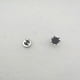 thumbnail image 5 of Pendientes de plata negra para hombre y mujer, sencillos pendientes de pareja de plata 925 con corte de piedra cruda brillante, diseño versátil, construcción duradera, 5 of 5