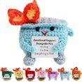 thumbnail image 2 of Crochet Positive Doll Cute Dumpster Fire Crochet Doll Orange, 2 of 5