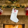 thumbnail image 2 of OAVQHLG3B 7.8 inch Mini Cute Knit Initial Embroidered Christmas Stocking Personalized Initial Christmas Stocking Family Holiday Xmas Party Decor Christmas Decorations, 2 of 5