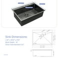 thumbnail image 5 of Mocoloo 30 by 22 Inch Stainless Steel Undermount Single Bowl Kitchen Sink, 5 of 8