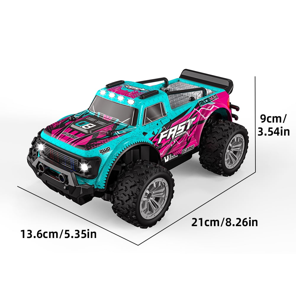 Remote Control Car,2.4 GHz RC Truck All Terrains Electric Toy Trucks with 2 Rechargeable Batteries