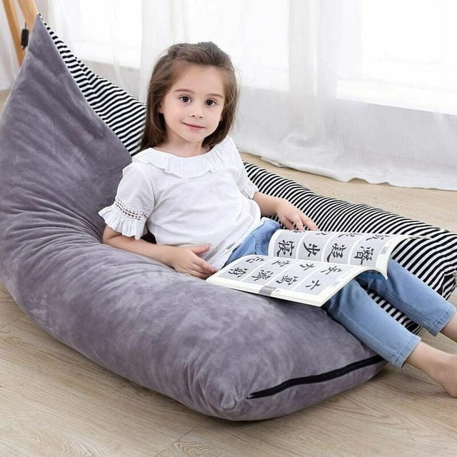 Puf gigante para niños, puf de felpa para adultos, puf para almacenamiento de juguetes, almacenamiento gigante, sillones, puf de juguete para el suelo para adolescentes
