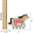 thumbnail image 6 of Big Dot of Happiness Run Wild Horses - Shaped Thank You Cards - Pony Birthday Party Thank You Note Cards with Envelopes - Set of 12, 6 of 7