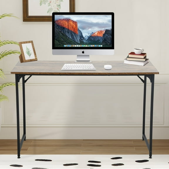 YRLLENSDAN 48 inch Computer Desk, Computer Table Work Desk Study Table Writing Table for Home Office, Vintage