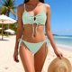 thumbnail image 1 of Trajes de baño para mujer, casuales y de moda, de color sólido, sin mangas, con abertura, para mujer, trajes de baño para mujer, trajes de baño para mujer, trajes de baño de moda playera para mujer, 1 of 8