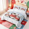 thumbnail image 3 of Manfei Farmhouse Christmas Animals Twin Quilt Set,Xmas Holiday Season Twin Coverlet Set,2pcs,1 Bedspread and 1 Pillowcase, 3 of 7