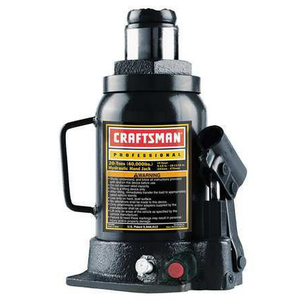 CRAFTSMAN 950285 Bottle Jack, Hydraulic, 20 Tons