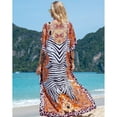 thumbnail image 3 of Sunforyou Kafan Dresses for Women Moo Moos Bathing suit Cover up Zebra Plus size Caftans Loungewear, 3 of 6