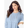 thumbnail image 5 of Roaman's Women's Plus Size Scallop Hem Pointelle Sweater, 5 of 5