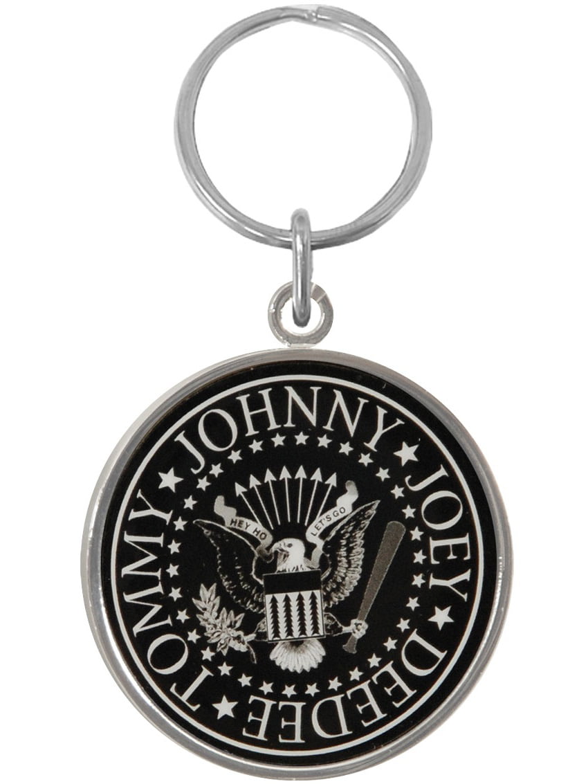 Ramones Keychains Silver Plated Pendant Hey Hol Let's Go Key Chain Keyrings 
