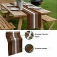 thumbnail image 5 of Brown White Stripe Table Runner - 48 Inch Long, Kitchen Dining Table Runner Dresser Scarves, Modern Rustic Vertical Striped Farmhouse Decor for Coffee Tables Wedding Party Banquet, 5 of 8
