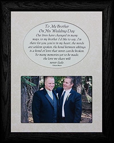 To My Brother On His Wedding Day Picture Poetry Keepsake Photo