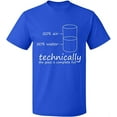 thumbnail image 2 of OXI T-Shirt - Technically The Glass is Full, Basic Casual T-Shirt for Men's and Women Fleece T-Shirt Short Sleeve - Royal Blue Small, 2 of 3