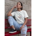thumbnail image 2 of Cute Girl And Knitting Wool T-Shirt Women -Image by Shutterstock, Female Large, 2 of 4