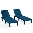 thumbnail image 6 of Hearth and Harbor Set of 2 Chaise Outdoor Lounge Chairs for Pool Chairs or Patio Furniture, Blue, 6 of 7