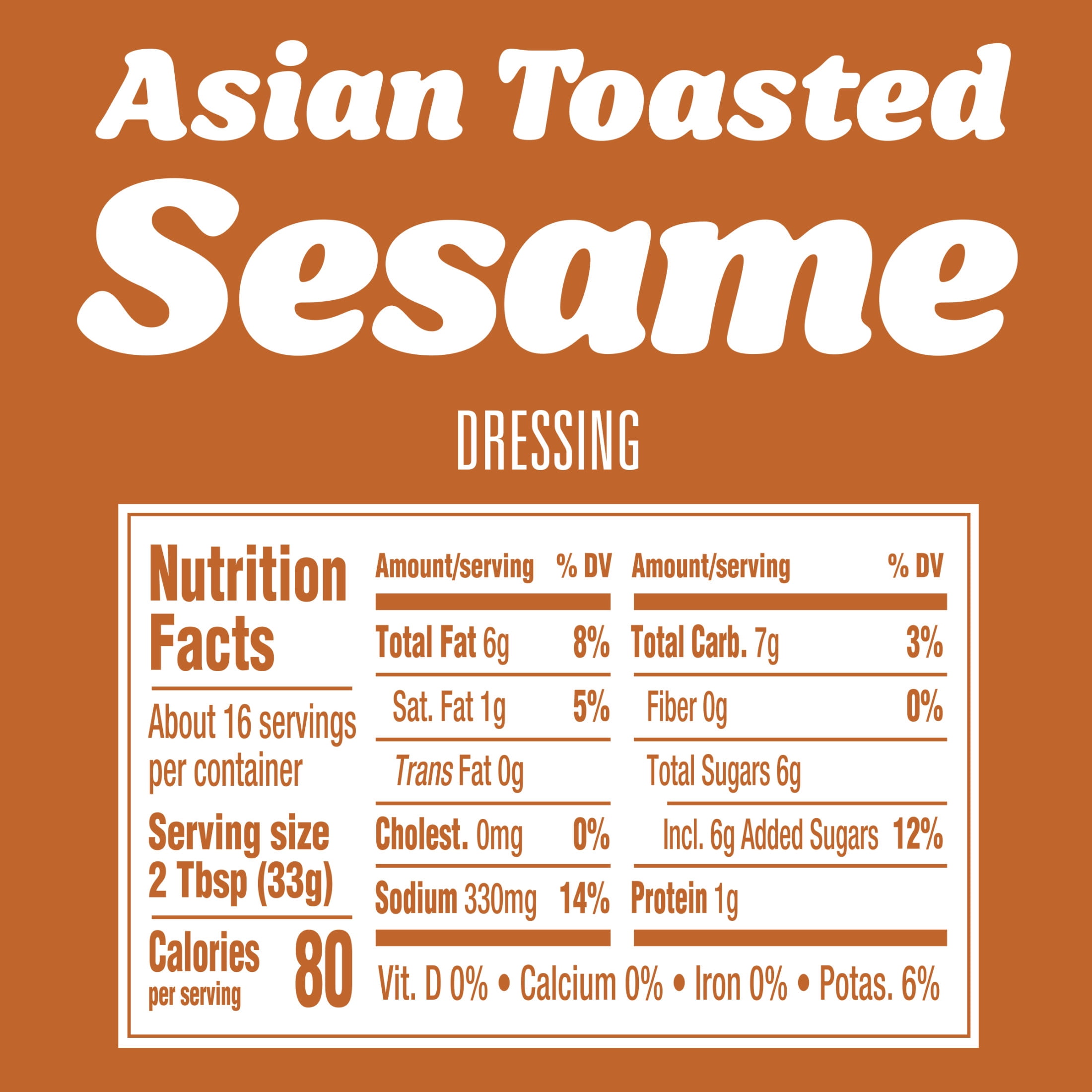 Kraft Asian Toasted Sesame Dressing, 16 fl oz Bottle