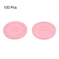 thumbnail image 3 of Unique Bargains Pink Resin Round Flat 4-Hole Sewing Buttons (100 Pieces), 3 of 5