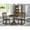 Mahogany, variant on East West Furniture Antique 3-piece Wood Dining Set with Linen Seat in White