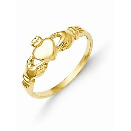 Jewelrypot - 14k Yellow Gold Children's Claddagh Baby Ring - Walmart.com