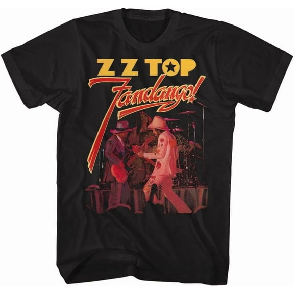 ZZ Top Rock Band Music Group On Stage Fandango Album Adult T-Shirt Tee