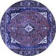 thumbnail image 1 of Ahgly Company Machine Washable Indoor Round Persian Blue Traditional Area Rugs, 8' Round, 1 of 4