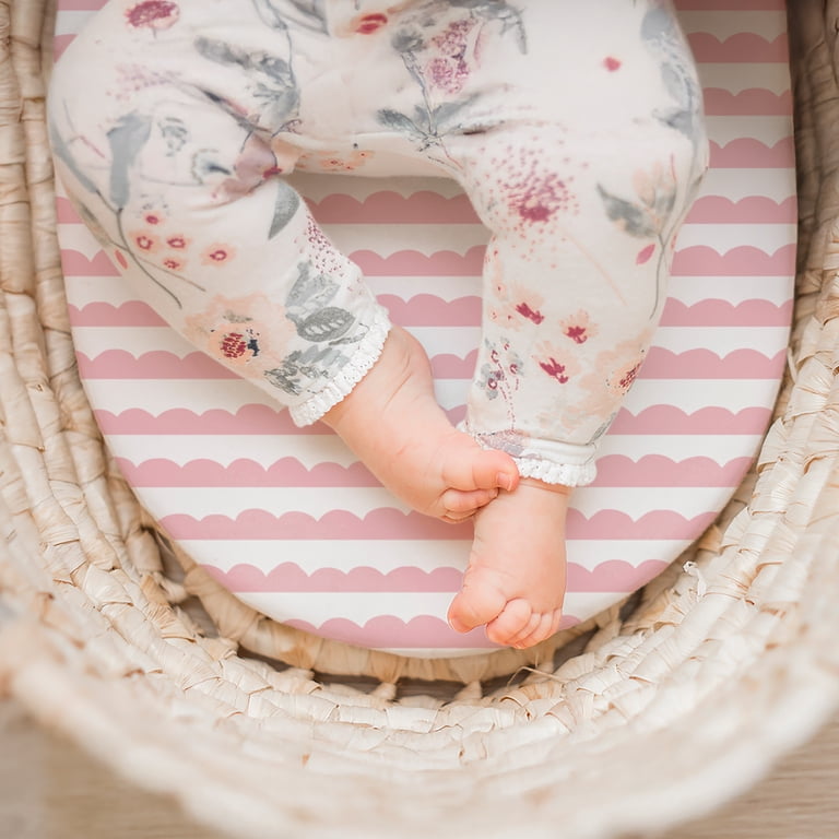 Gllquen Baby Fitted Bassinet Sheets, 2 Pack Rose Garden photo 3