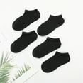 thumbnail image 5 of 5 Pairs/lot 1 to 12 Years Summer Solid White Cotton Socks For Children Socks Spring No-show Low Cut Socks Boys Girls Boat Socks Mesh White 9 to 12 Years, 5 of 6