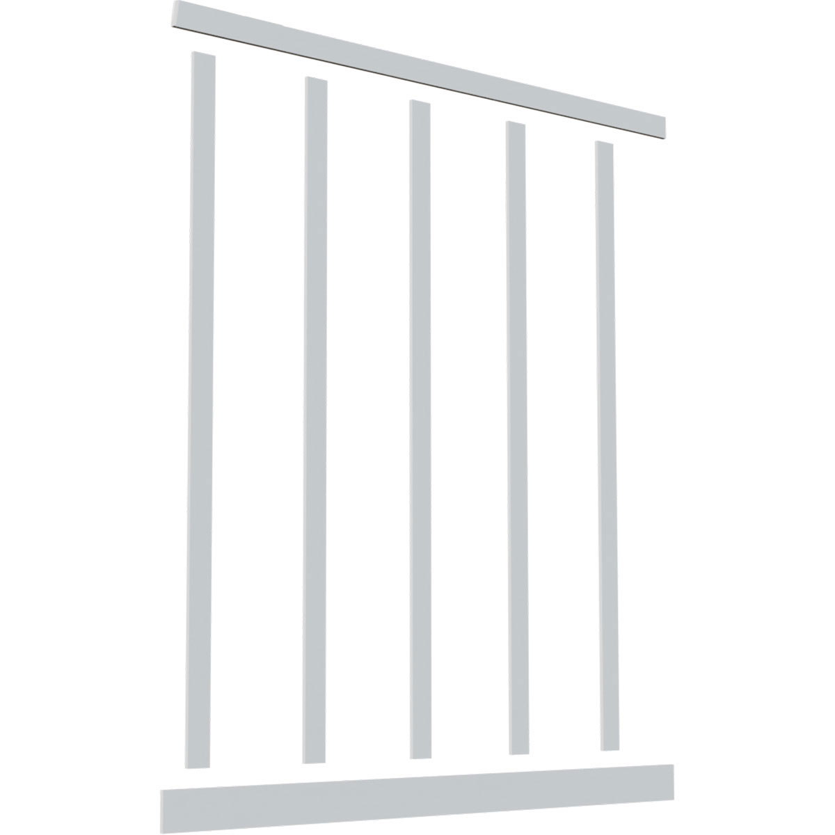104" Height with 12" to 15" Wide Adjustable Wall Panels, Classic Shaker 8' PVC Wainscoting Kit, (for heights up to 104"H)
