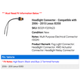 thumbnail image 2 of Headlight Connector - Compatible with 2006 - 2015 IS350 2007 2008 2009 2010 2011 2012 2013 2014, 2 of 2
