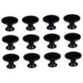 thumbnail image 4 of BEADCEST 12Pcs Durable Iron Drawer Pull Knobs Black Round Style for Home Decoration, 4 of 6