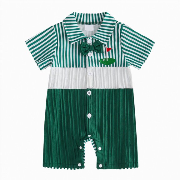 CAICJ98 Preemie Newborn Infant Baby Girls Clothes Ribbed Bodysuit for 0-24 Months Newborn Baby Boy Cotton Button Climbing Suit Romper Baby Boy (Dark Green,9-12 Months)