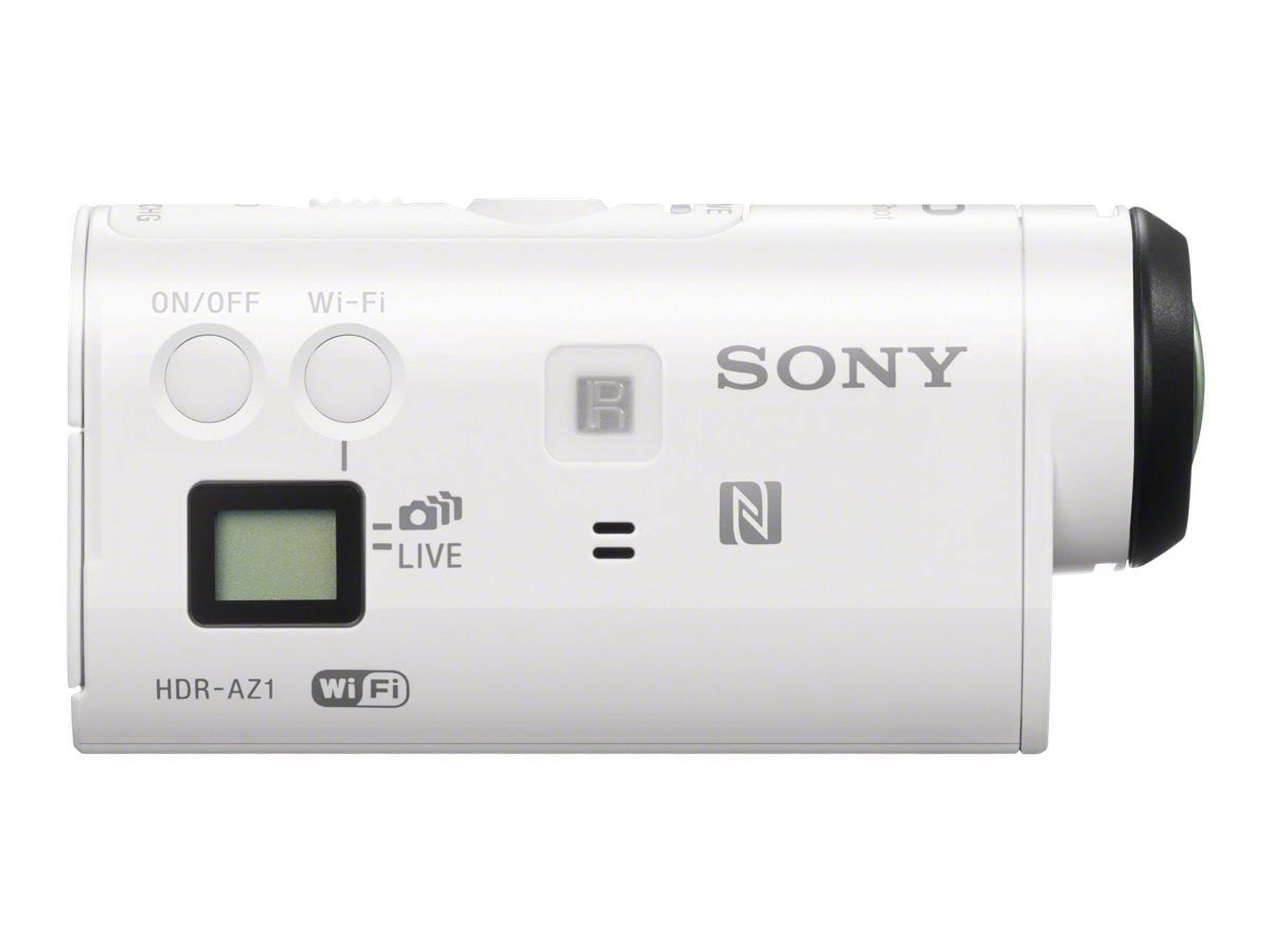 Sony Action Cam Mini HDR-AZ1 - Action camera - 1080p - 16.8 MP - Carl Zeiss  - Wi-Fi, NFC - underwater up to 9.8 ft - white