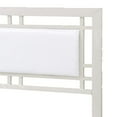 thumbnail image 4 of Metal Frame Full Bed With Leather Upholstered Headboard White, 4 of 5