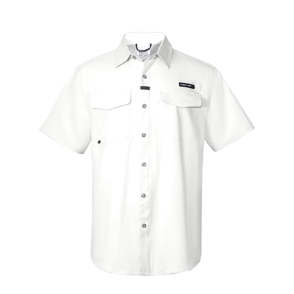 Men’s UPF 50  Short Sleeve UV Protection Fishing Shirt, Breathable and Quick Dry White XXL