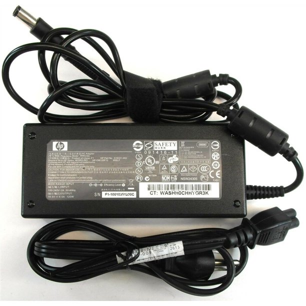 UPBRIGHT HP/COMPAQ ORIGINAL 120W SMART AC ADAPTER POWER CORD/SUPPLY BATTERY CABLE CHARGER OEM 18.5V 6.5A 120W Replacement AC Adapter, For HP Promo 8570w i5-3360M 15.6 500/8GB PC, B8V81UT, B8V81UTR, HP - image 1 of 5