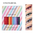 thumbnail image 3 of Set de delineadores de ojos HUOGUO 12 delineadores en gel de secado rápido de color mate, 3 of 5