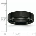 thumbnail image 5 of Stainless Steel 6mm Black IP-plated Brushed/Polished Beveled Edge Band, 5 of 10
