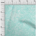 thumbnail image 2 of oneOone Viscose Jersey Turquoise Blue Fabric Abstracts Sewing Craft Projects Fabric Prints By Yard 60 Inch Wide, 2 of 4