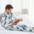 thumbnail image 6 of Picia Lilies Flowers Pattern Men’s Long-Sleeve Sleepwear Set - Soft 2-Piece Loungewear with Pockets, Comfy PJs for Relaxing Nights-XX-Large, 6 of 7