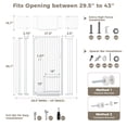 thumbnail image 4 of Pet Gate,Domipet 43''Extra Wide Cat Gate with Door,71" Extra Tall Dog Gate for Doorway Stair, White, 4 of 9