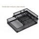 thumbnail image 4 of Seitruly Tipo de abrazadera de caja de almacenamiento de cajón de doble capa negra para una organización conveniente 2 cajones deslizantes Carpetas de archivos, 4 of 6