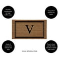 thumbnail image 2 of Evergreen Monogram Indoor Outdoor 100% Natural Coir Doormat 28" x 16" |  Letter  "V", 2 of 3