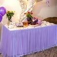 thumbnail image 5 of LShunze Tulle Table Skirt for Rectangle Tables 4/6/9ft Tutu Table Skirts Tablecloth for Birthday Party Wedding Girl Baby Shower Cake Dessert Banquet Table Party Decorations, 5 of 8